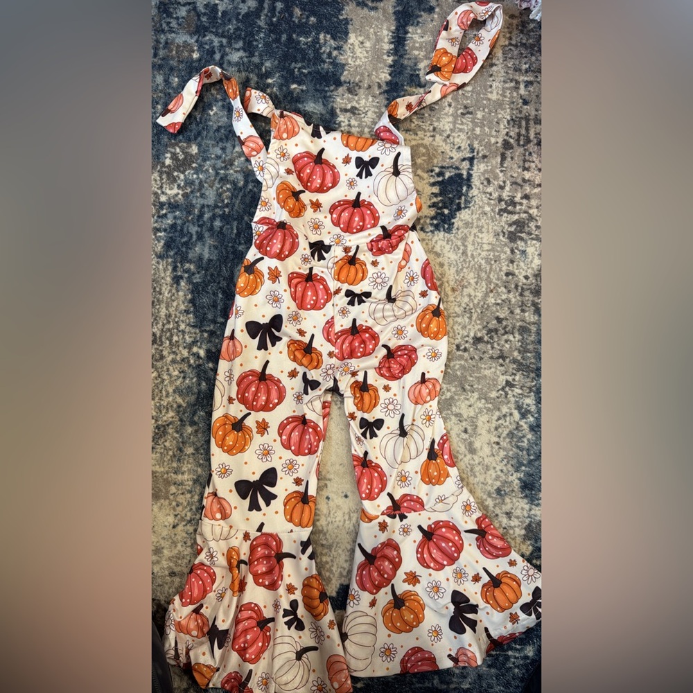 Pumpkin Print Baby Outfit